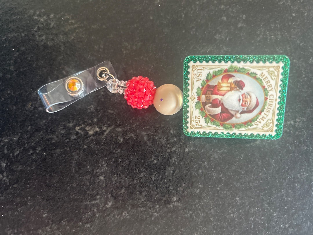 Acrylic Badge Reel with Beads Grace's bead Shop, Grace's bead Shop