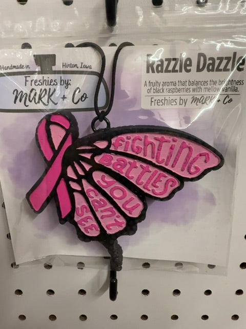 Fighting Battles Ribbon Razzle Dazzle Freshie