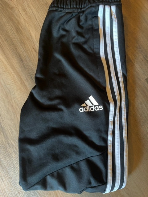 Black Adidas Tappered Leg Joggers, Small