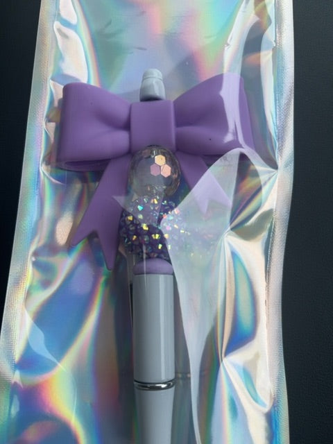 Purple Big Bow Pens Grace's bead Shop