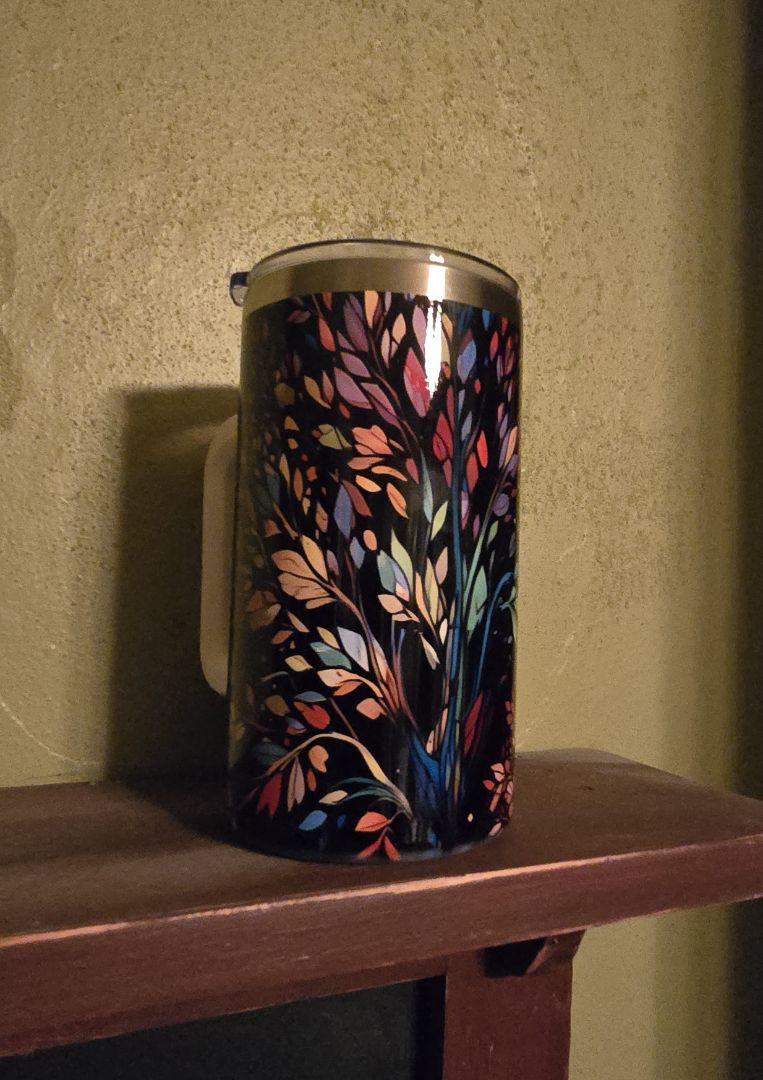colorful 20oz tumbler w/handle Tree of life Mug, 20 OZ