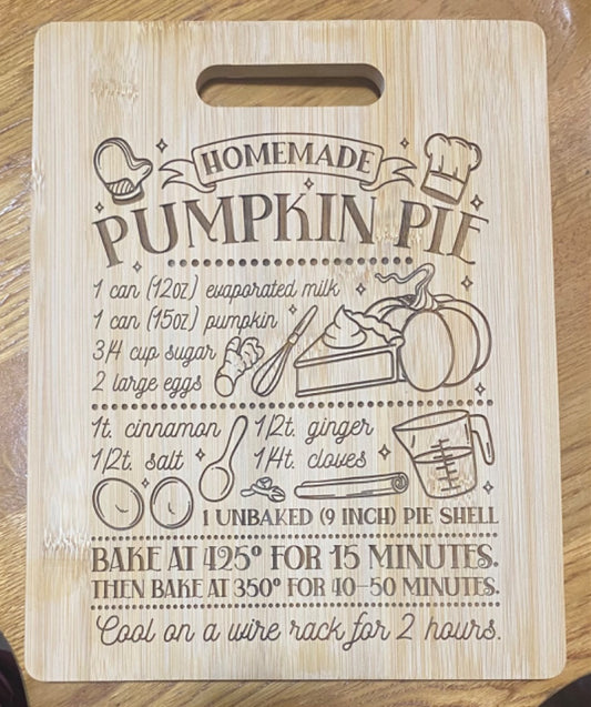 Pumpkin pie recipe