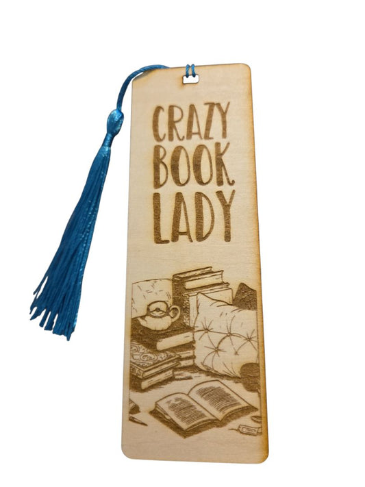 Small Town Shop Crazy Book Lady Bookmark