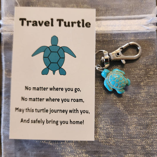 Small Town Shop Travel Turtle Keychain
