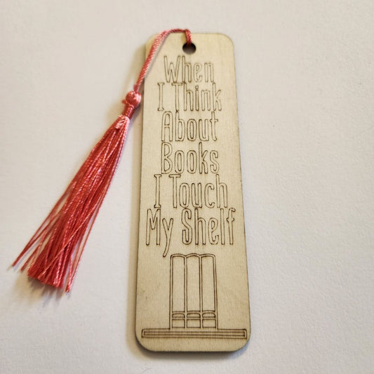 When I Think About Books Humor Bookmark