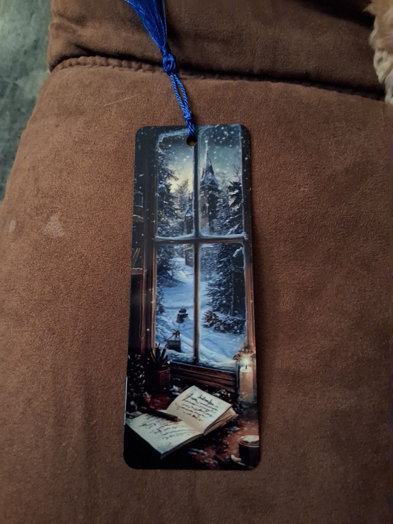 Winter Bookmark Window winter scene, 2 x 5.5"