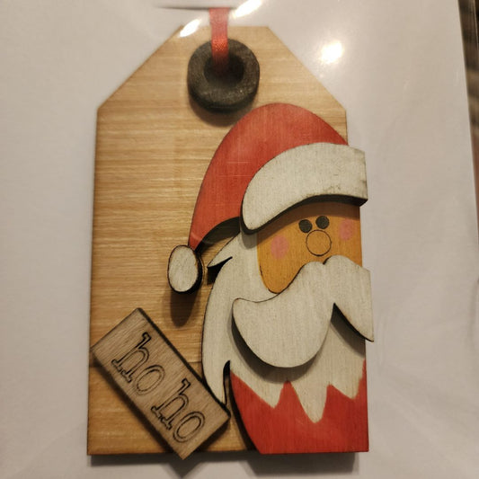 Small Town Shop Santa Tag Ornament