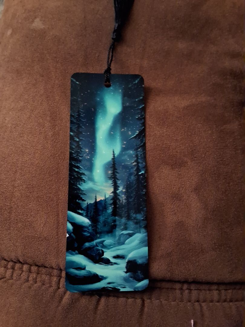 Winter Bookmark Winter stream bookmark, 2 x 5.5"