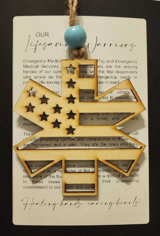 Small Town Shop Lifesaving Warriors Storycard Ornament