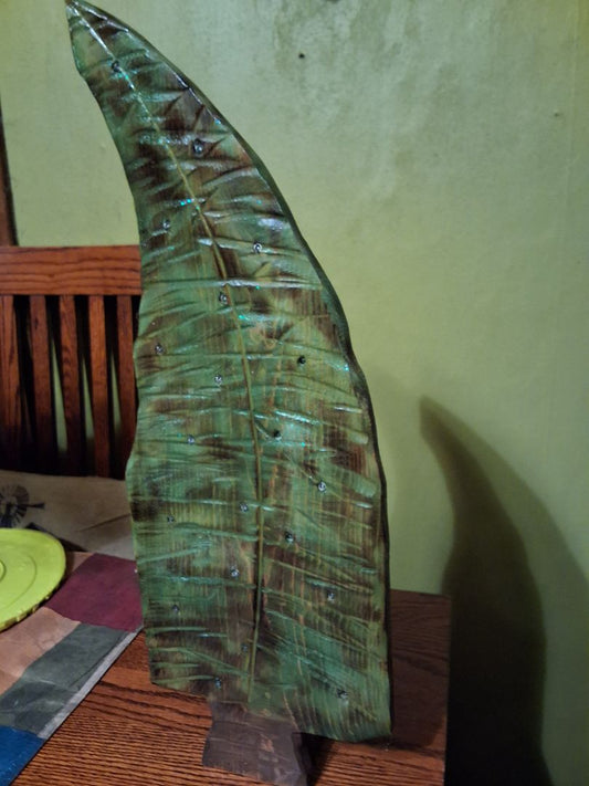 (2) Christmas Lighted Christmas tree, 21" x 8"