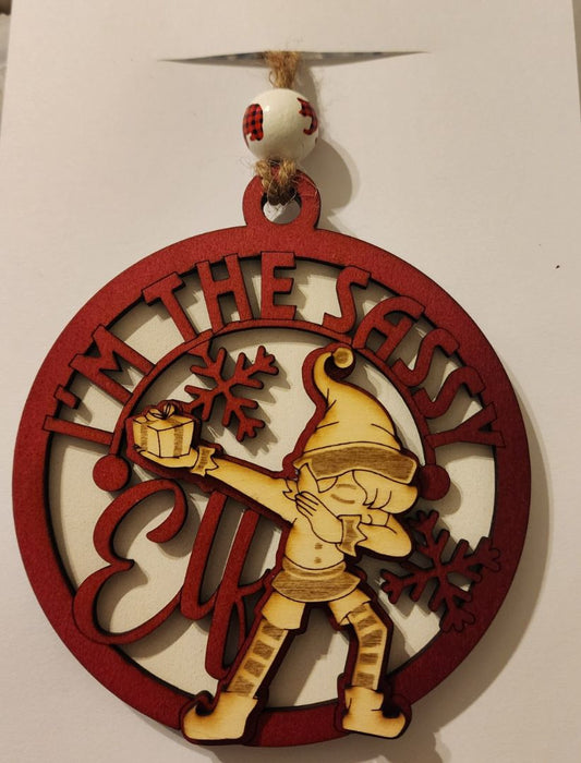 Small Town Shop I'm The Sassy Elf Ornament