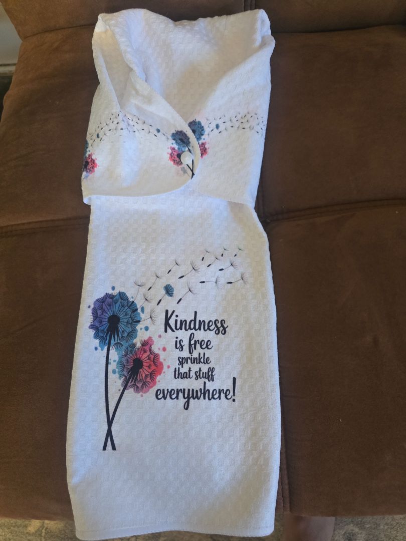 Kitchen towel Hand towel with snap Kindness is free