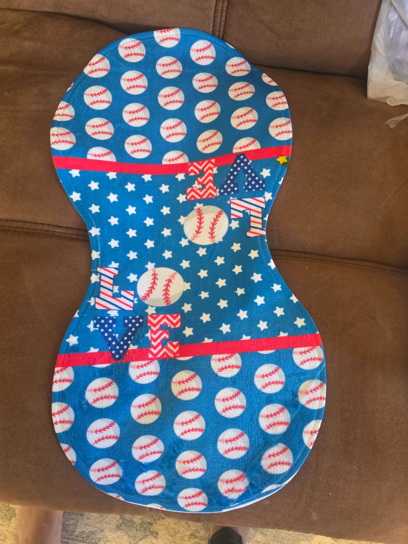 Baby Love baseball bib and birp cloth set