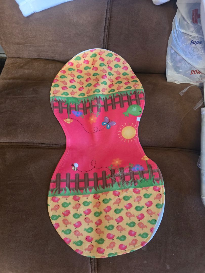 Baby Colorful birdie bib and burp cloth