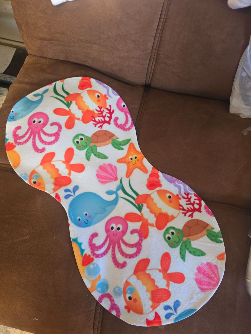 Multi color Baby Colorful sea animal bib and birp cloth