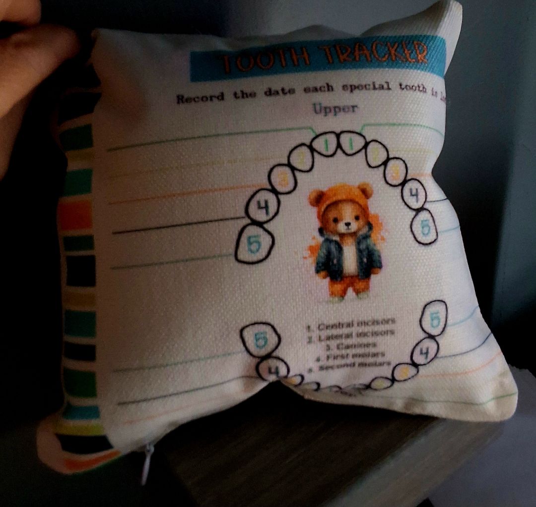 Tooth fairy Pillow Bear tooth fairy pillow, 8x8