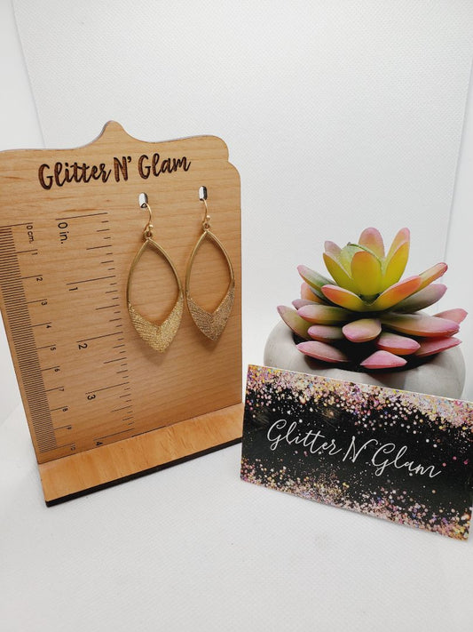 Gold Glitter N Glam Earrings