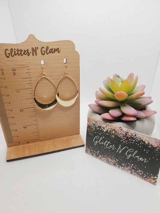 Gold Glitter N Glam Earrings