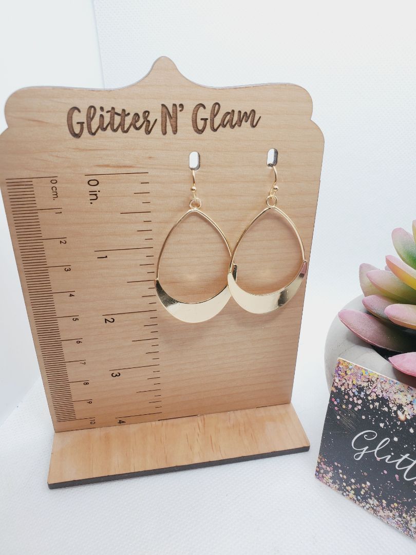 Gold Glitter N Glam Earrings