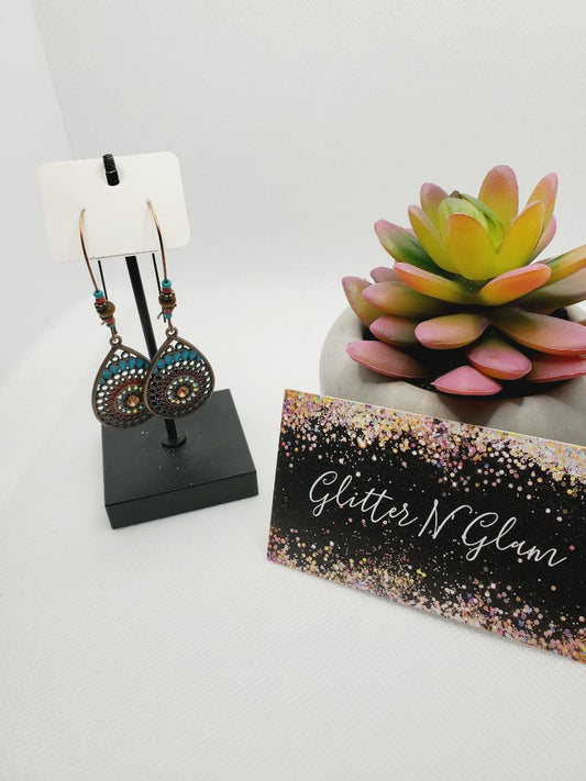 Multicolored Glitter N Glam Earrings