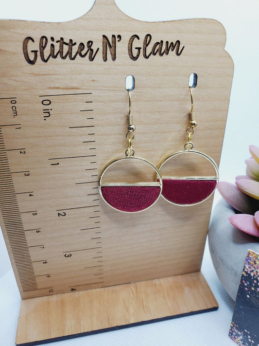 Red and gold Glitter N Glam Earrings