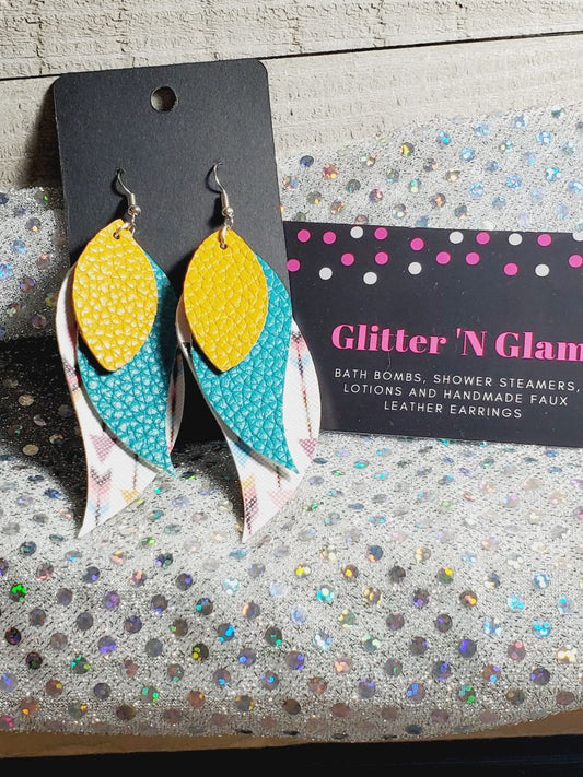 Multicolored Glitter N Glam Earrings