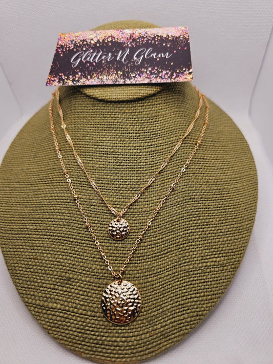 Gold Glitter N Glam Necklace