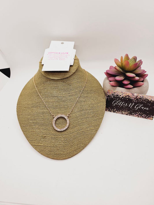 Gold Glitter N Glam Necklace