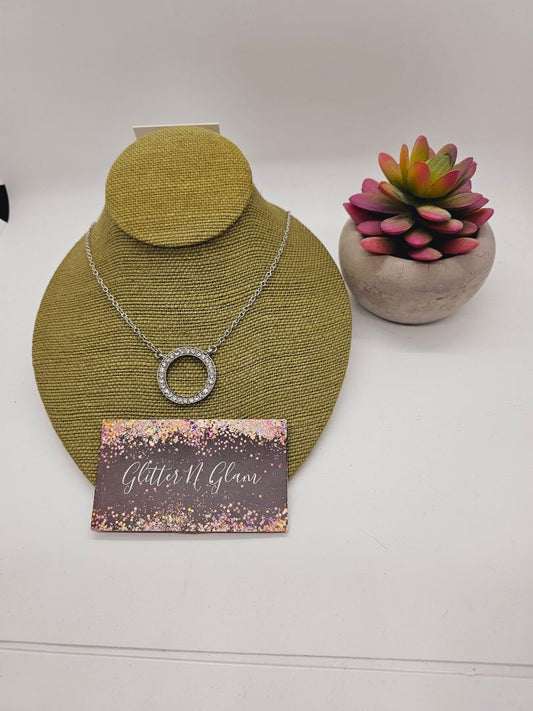Silver Glitter N Glam Necklace