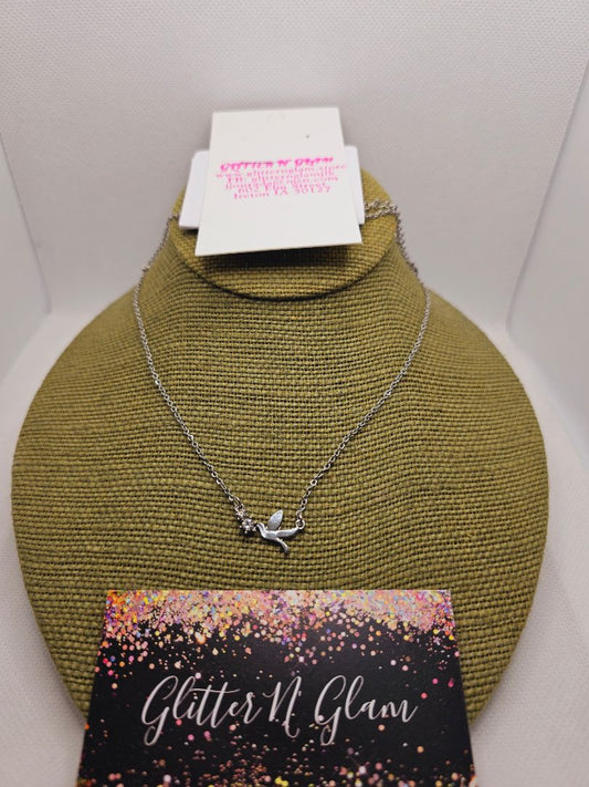 Silver Glitter N Glam Necklace