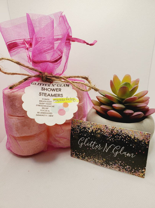 Blue Glitter N Glam Shower Steamers