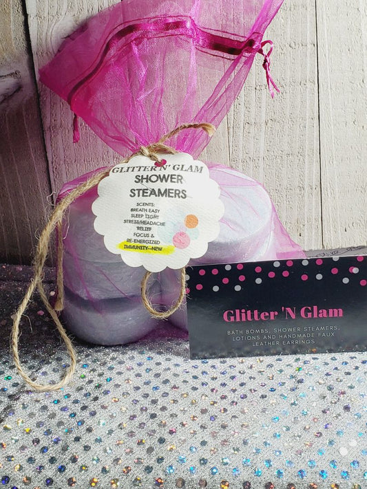 Light Green Glitter N Glam Shower Steamers