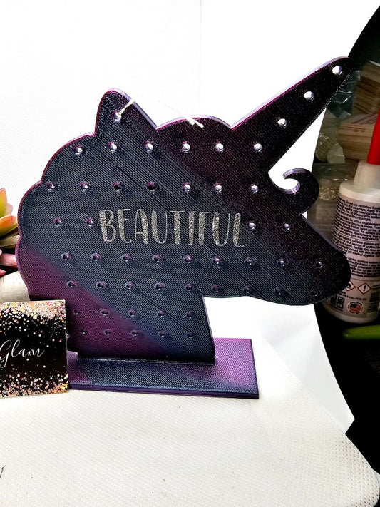 Purple and Teal Glitter N Glam Earring Stand