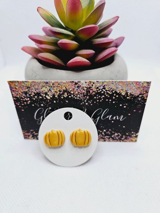 Glitter N Glam 1878 Polymer Clay Orange Pumpkin