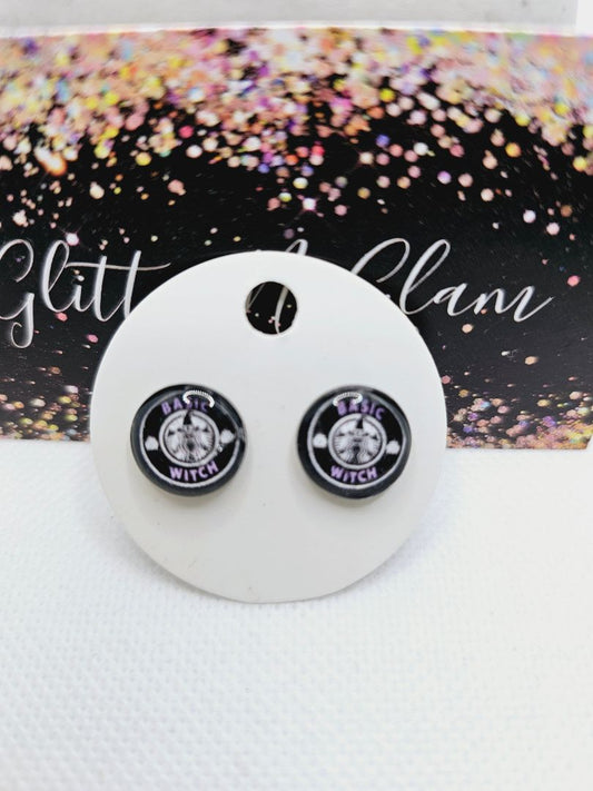 Glitter N Glam 1931 Basic Witch Stud Earrings