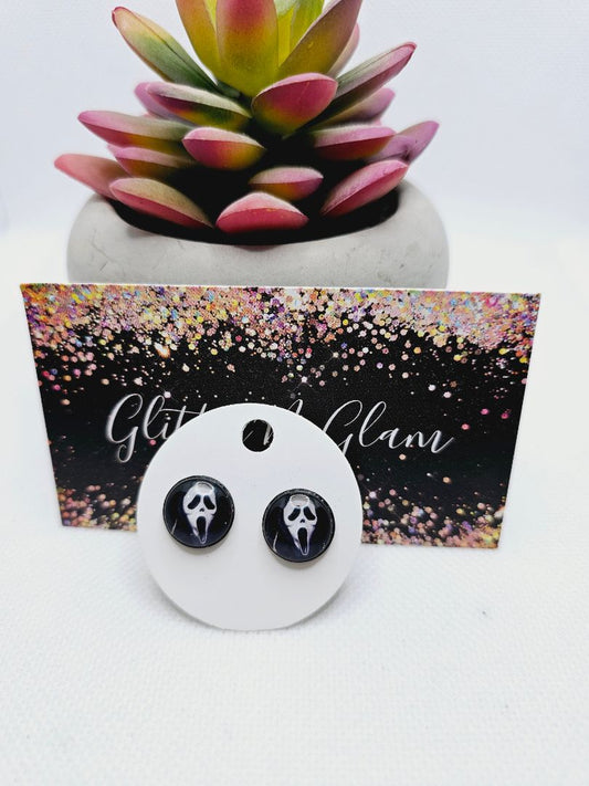Glitter n Glam 1919 Ghostface Stud Earrings