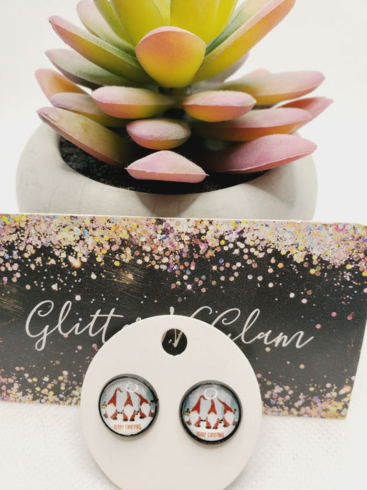 Glitter N Glam 1498 Three Little Noems Christmas Stud Earrings