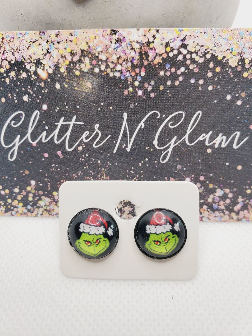 Glitter N Glam 1074 G-Man Stud Earrings