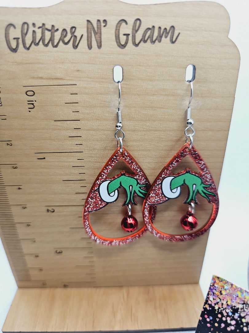 Glitter N Glam 1991 G-Man Dangle Earrings