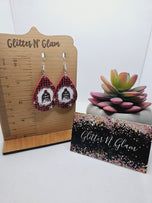Glitter N Glam 1995 Arcylic "Oh Fudge" Dangle Christmas Earrings