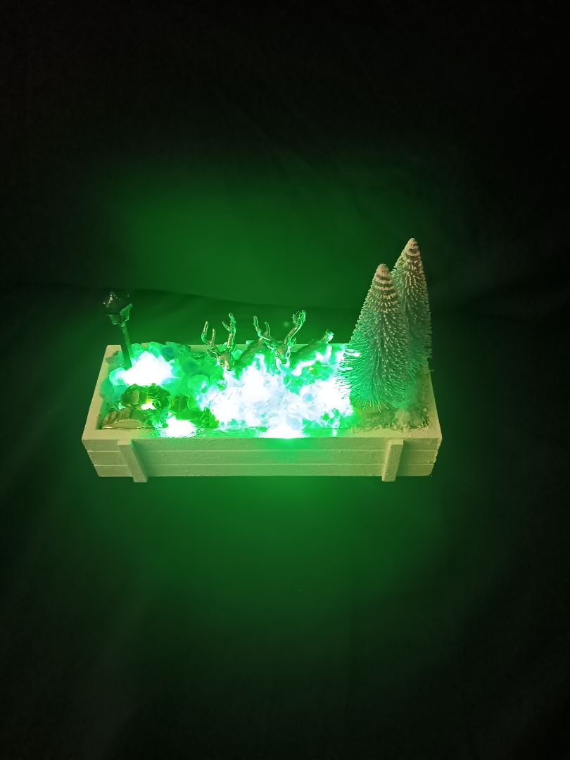 Silver deer Xmas box, Small, Kat’s Creations