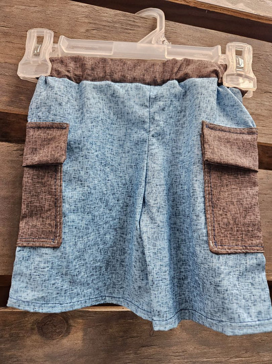 Blue/gray Lilac Lakes Kids shorts, 18m