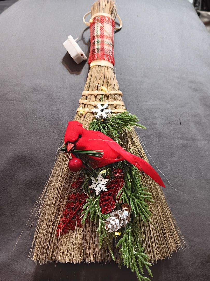 Cardinal Broom, 10x6, Kat’s Creations