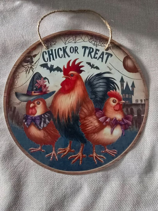 Door hanger CHICK OR TREAT, 10 inch