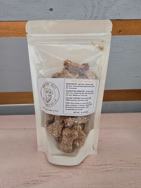 Banana Oats  Dog Treats, 4 oz