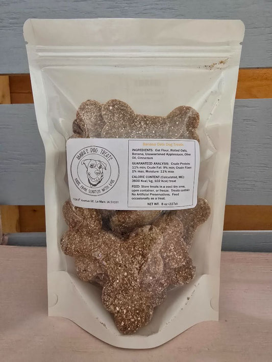 Banana Oats  Dog Treats, 8 oz