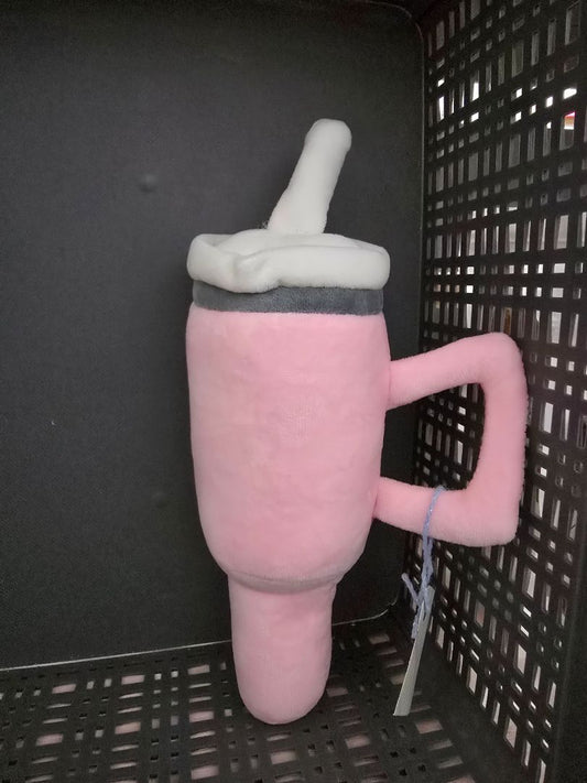Pink  Tumbler Plush Squeak Toy