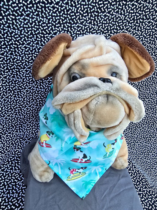 Surfing Dog  Bandana, One Size