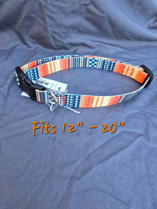 Orange Geometric  Collar, Medium
