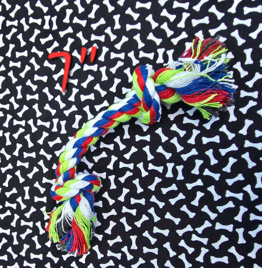 Red/Green/Blue/White  Rope Toy, 7"